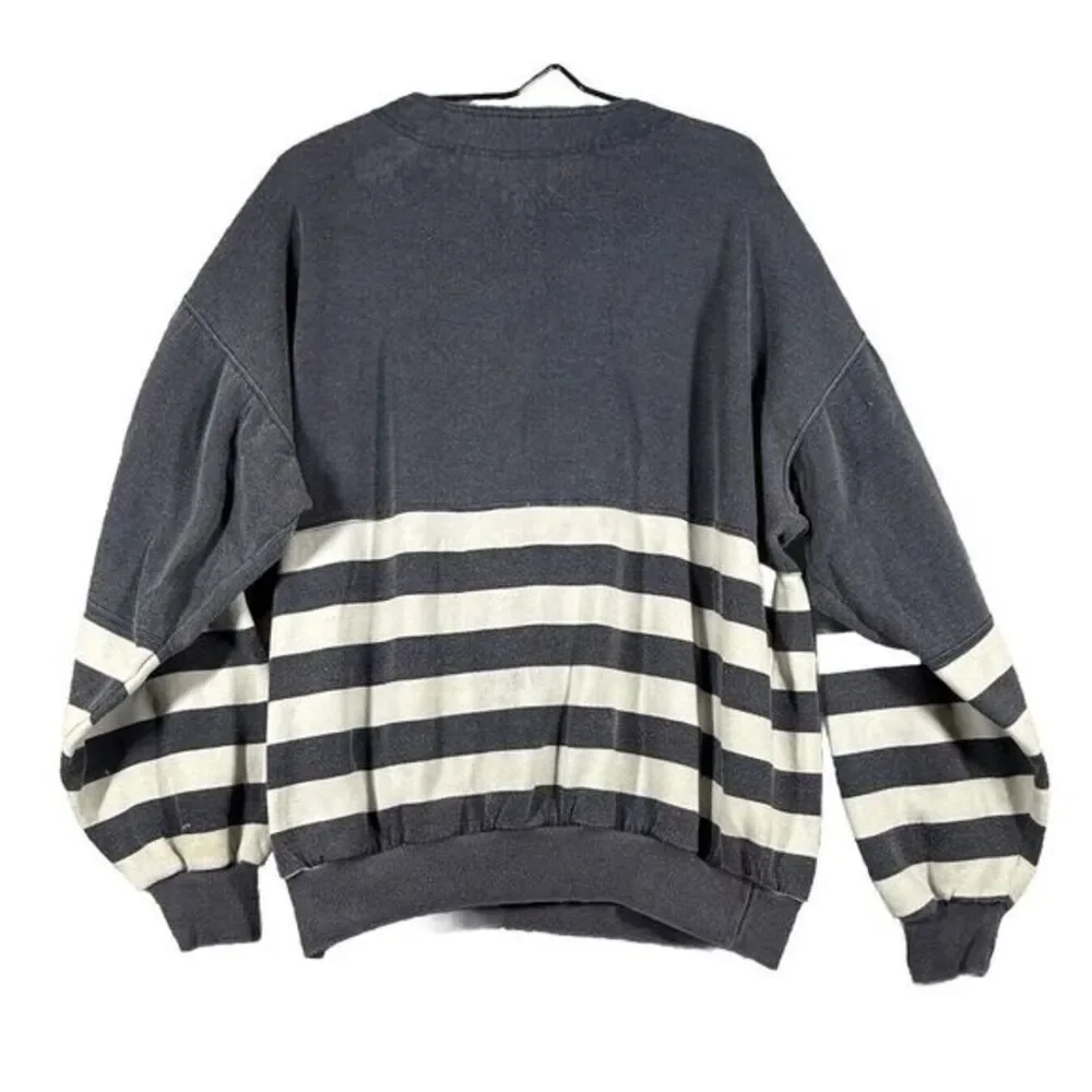 Vintage Genuine Outrage Colthing sweater 1/4‎ zip gray large surf
